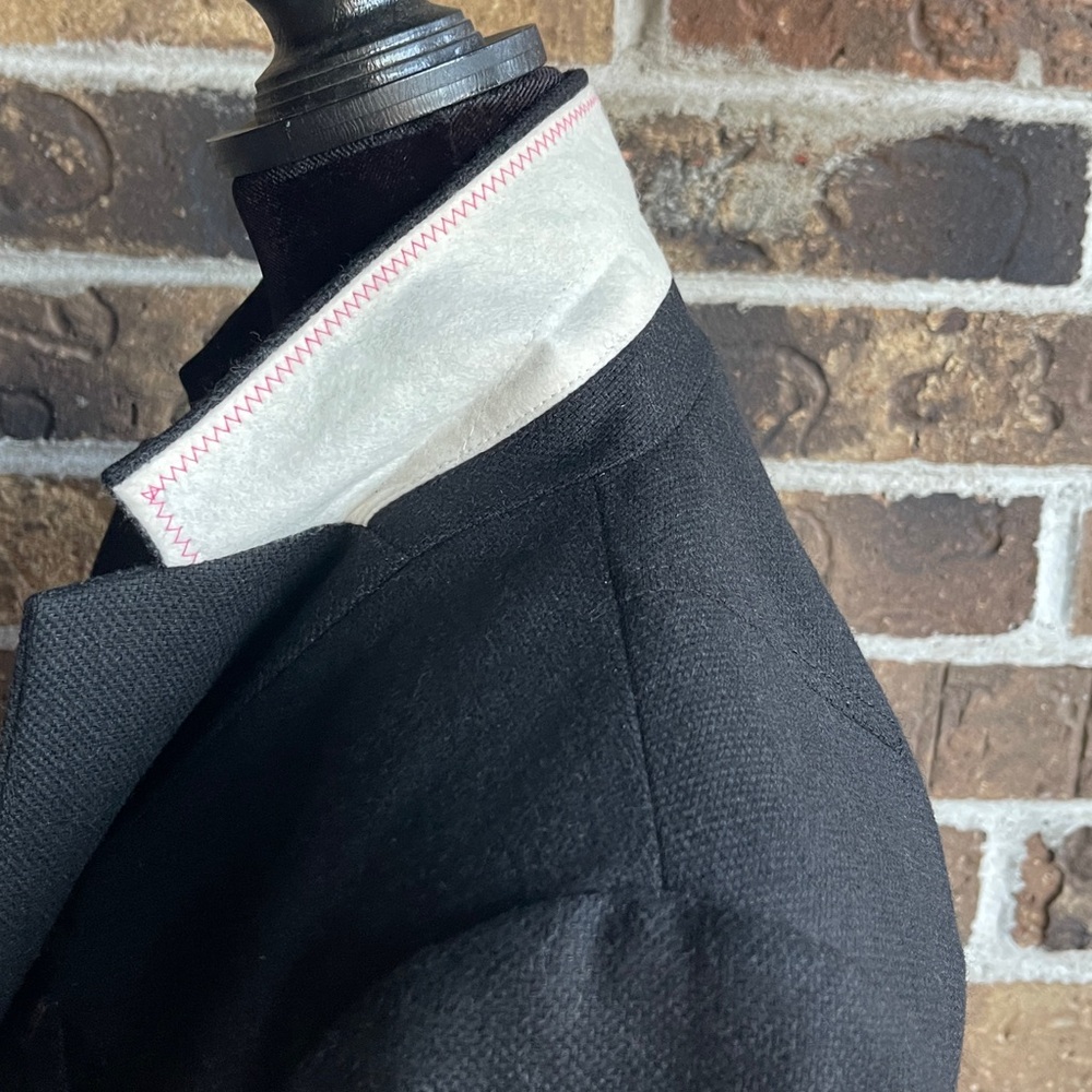 New BANANA REPUBLIC Classic Wool black blazer jacket career cocktail - Picture 4 of 15